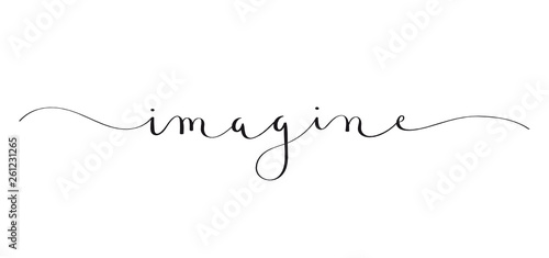 IMAGINE brush calligraphy banner