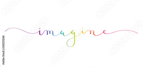 IMAGINE brush calligraphy banner