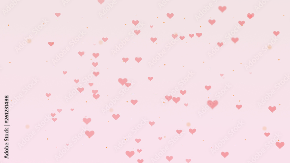 Love background with pink hearts for Valentine's Day. Light pink backgrop. Love background with pink hearts for Valentine's Day. Light pink backgrop.