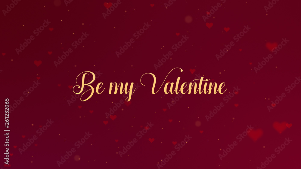 Be my Valentine Love confession. Valentine's Day lettering is isolated on red background, which is bedecked with little cute red hearts. Share love. Be my Valentine Love confession. Valentine's Day lettering is isolated on red background, which is bedecked with little cute red hearts. Share love.