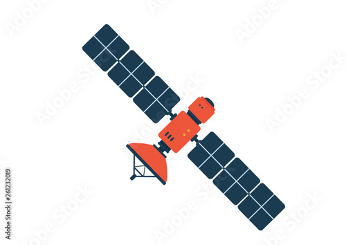 Space satellite technologies isolated vector symbol image photo