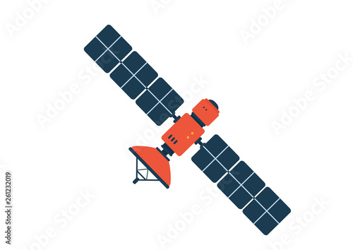 Space satellite technologies isolated vector symbol image