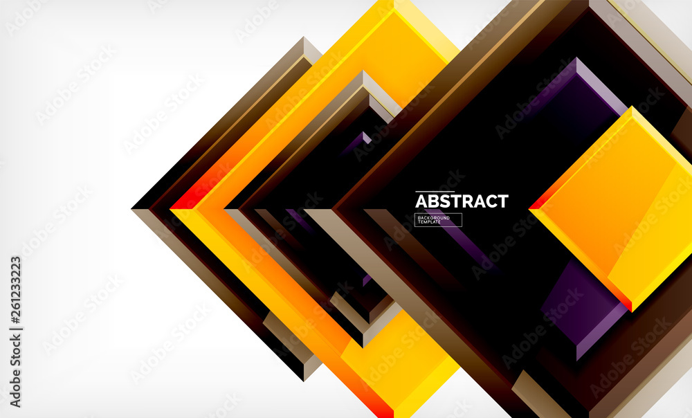 Square abstract background, glossy geometric design Square abstract background, glossy geometric design