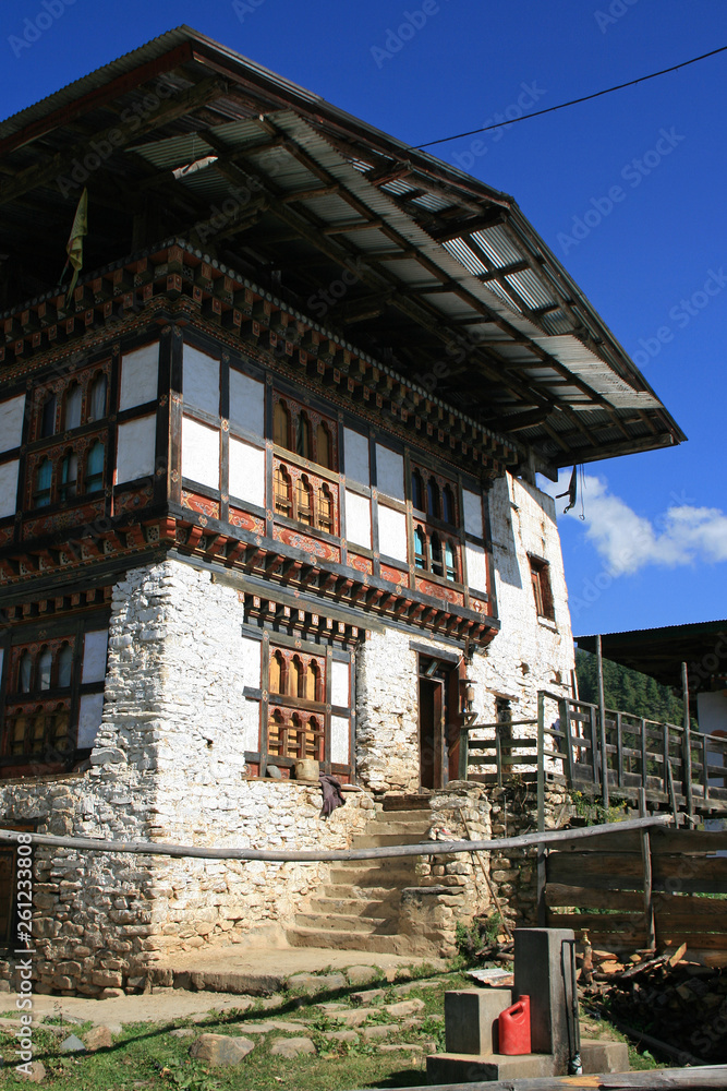 House in a village in Bhutan