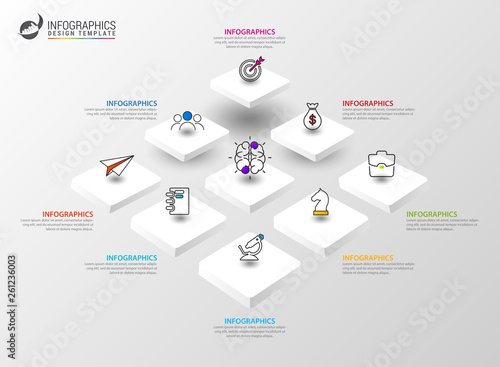 Infographic design template. Creative concept with 8 steps