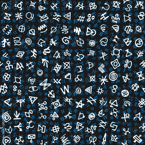 Futuristic cyberspace code digital alien matrix programming language alphabet