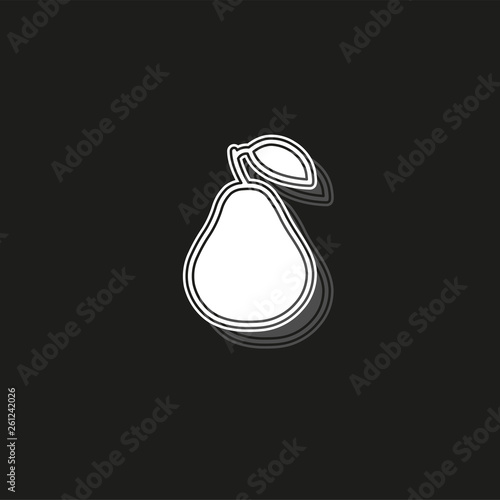 vector pear illustration, fresh fruit - organic food