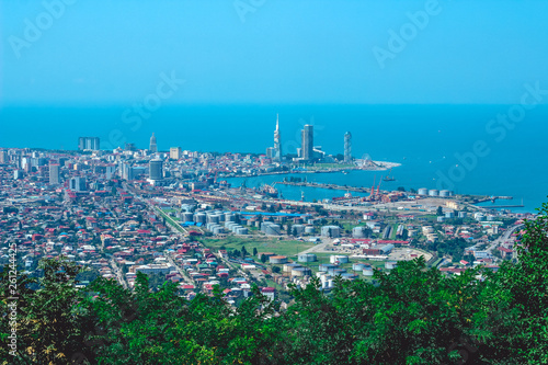 Top view from the observation platform on the city of Batumi, Georgia.