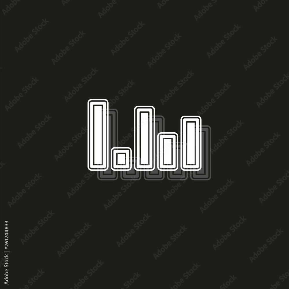 chart growing bar icon financial growth chart growing bar icon financial growth