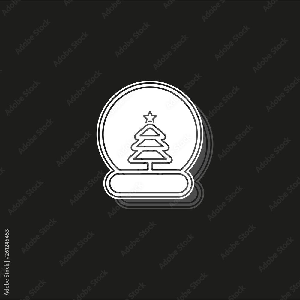 Snow ball Christmas tree vector icon illustration, can be used for web and mobile design Snow ball Christmas tree vector icon illustration, can be used for web and mobile design
