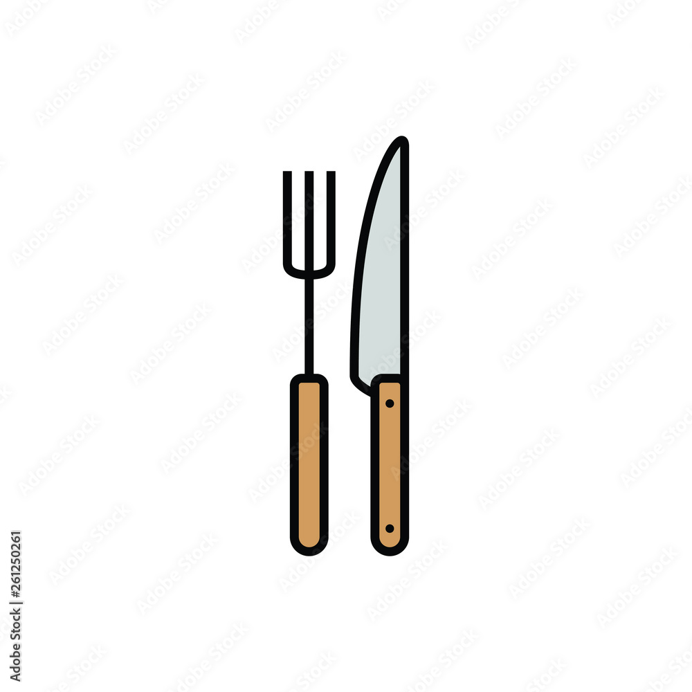 Cutlery Icon Vector logo for culinary business all company with modern high end look Cutlery Icon Vector logo for culinary business all company with modern high end look