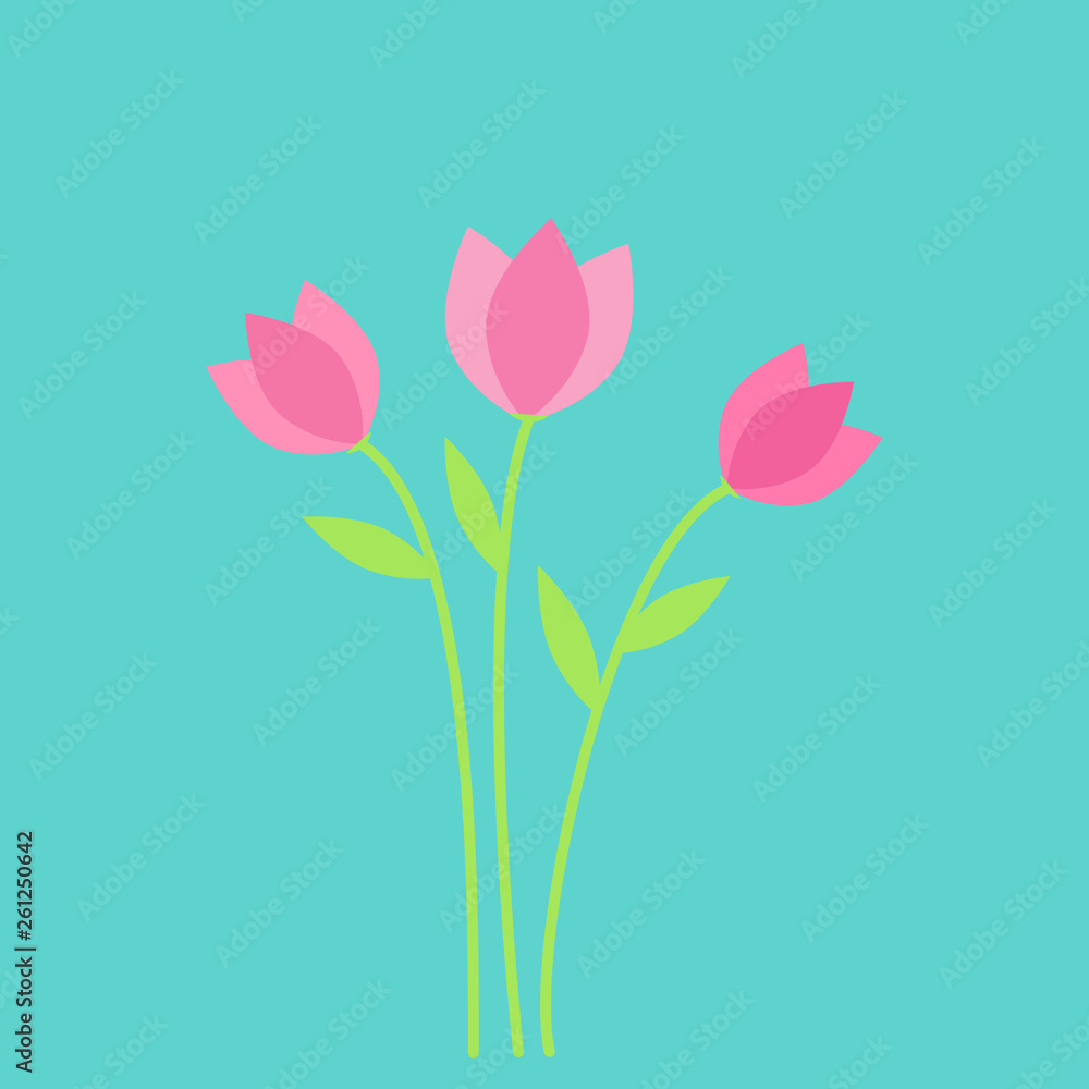 Buaty flowers. Spring nature icon background Buaty flowers. Spring nature icon background