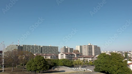 TAMA CITY,  TOKYO,  JAPAN - CIRCA APRIL 2019 : Scenery of RESIDENTIAL AREA in TAMA CITY. photo