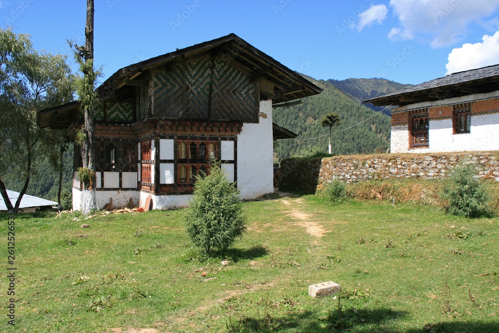 Buddhist monastery in Gangtey (Bhutan) Buddhist monastery in Gangtey (Bhutan)