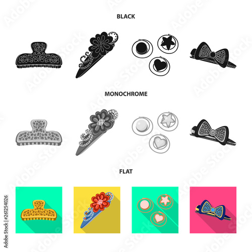 Vector illustration of beauty and fashion symbol. Collection of beauty and female vector icon for stock.