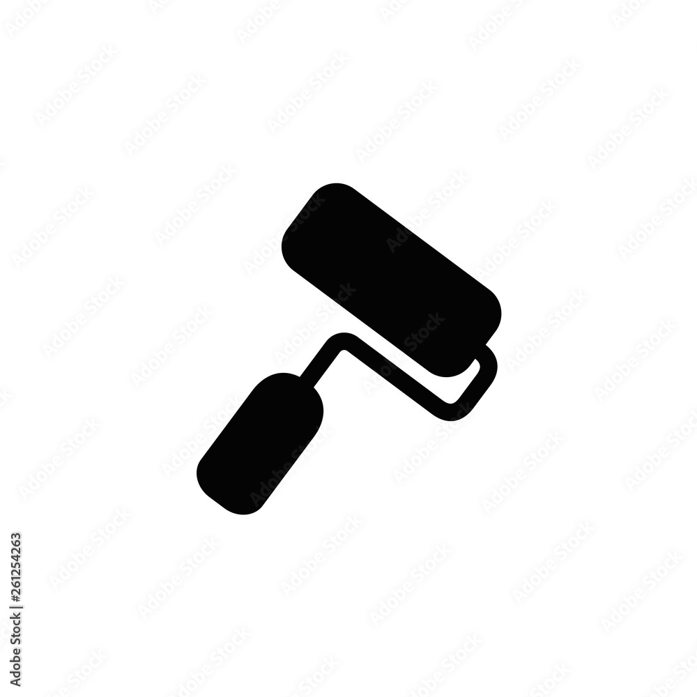 paint roller icon. raster illustration paint roller icon. raster illustration