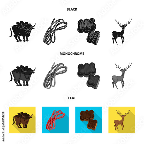 Vector illustration of traditional and tour sign. Collection of traditional and landmarks vector icon for stock.