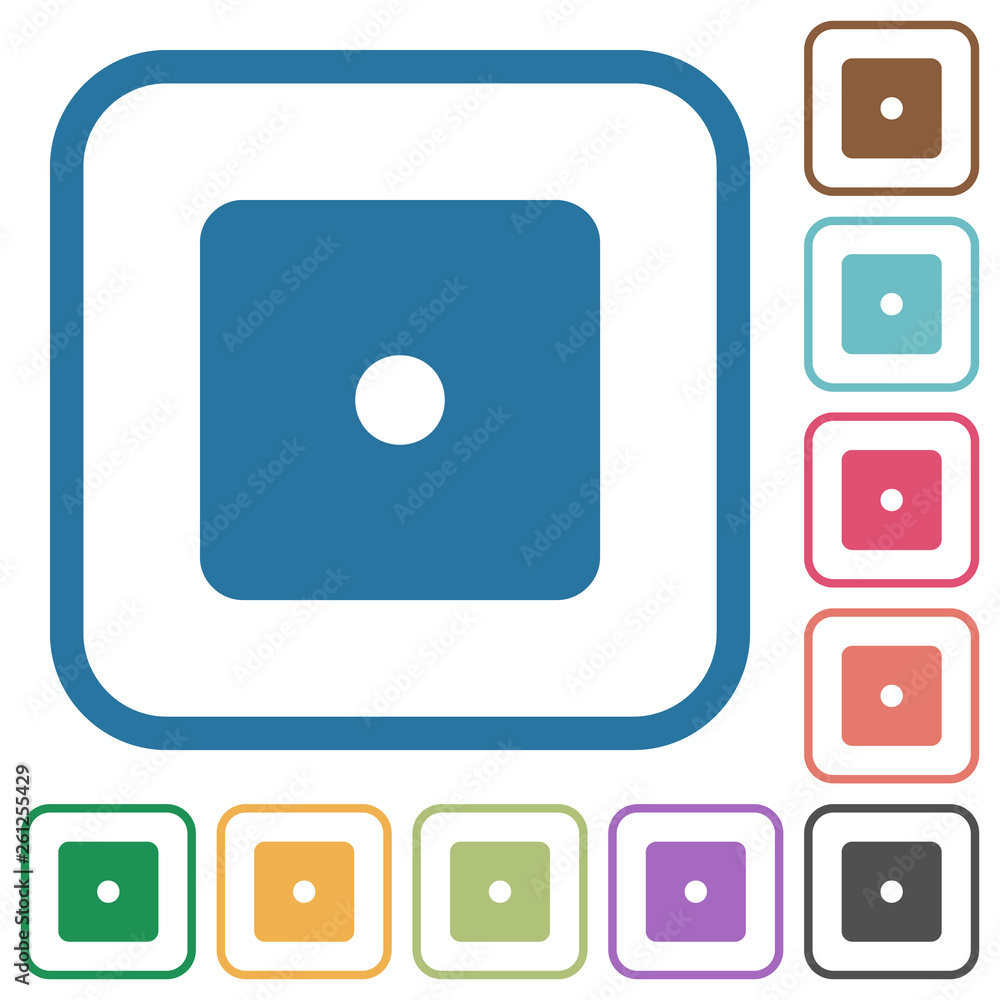 Dice one simple icons Dice one simple icons