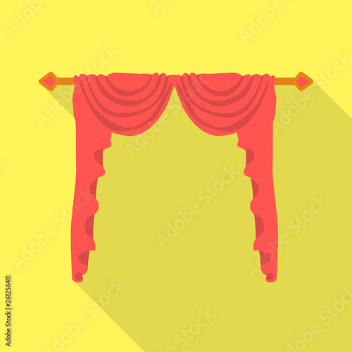 Isolated object of lambrequin and hall sign. Collection of lambrequin and cosiness stock vector illustration.