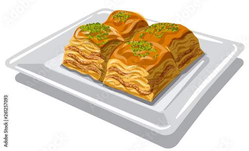 sweet food baklava