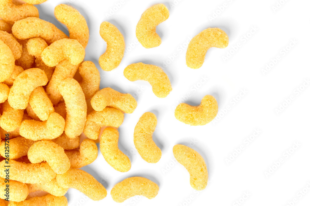Corn sticks isolated on white background. Corn sticks isolated on white background.