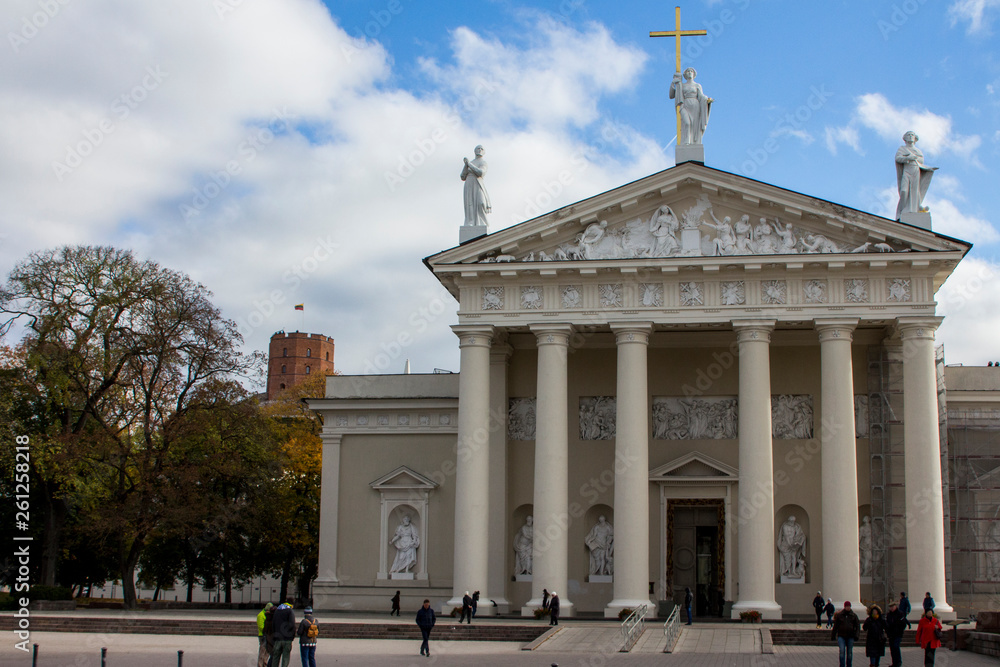 Obraz premium The Cathedral Basilica of St Stanislaus and St Ladislaus of Vilnius . Lithuania