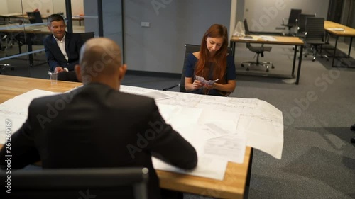 Wallpaper Mural Happy rich businesswoman count her salary. Torontodigital.ca