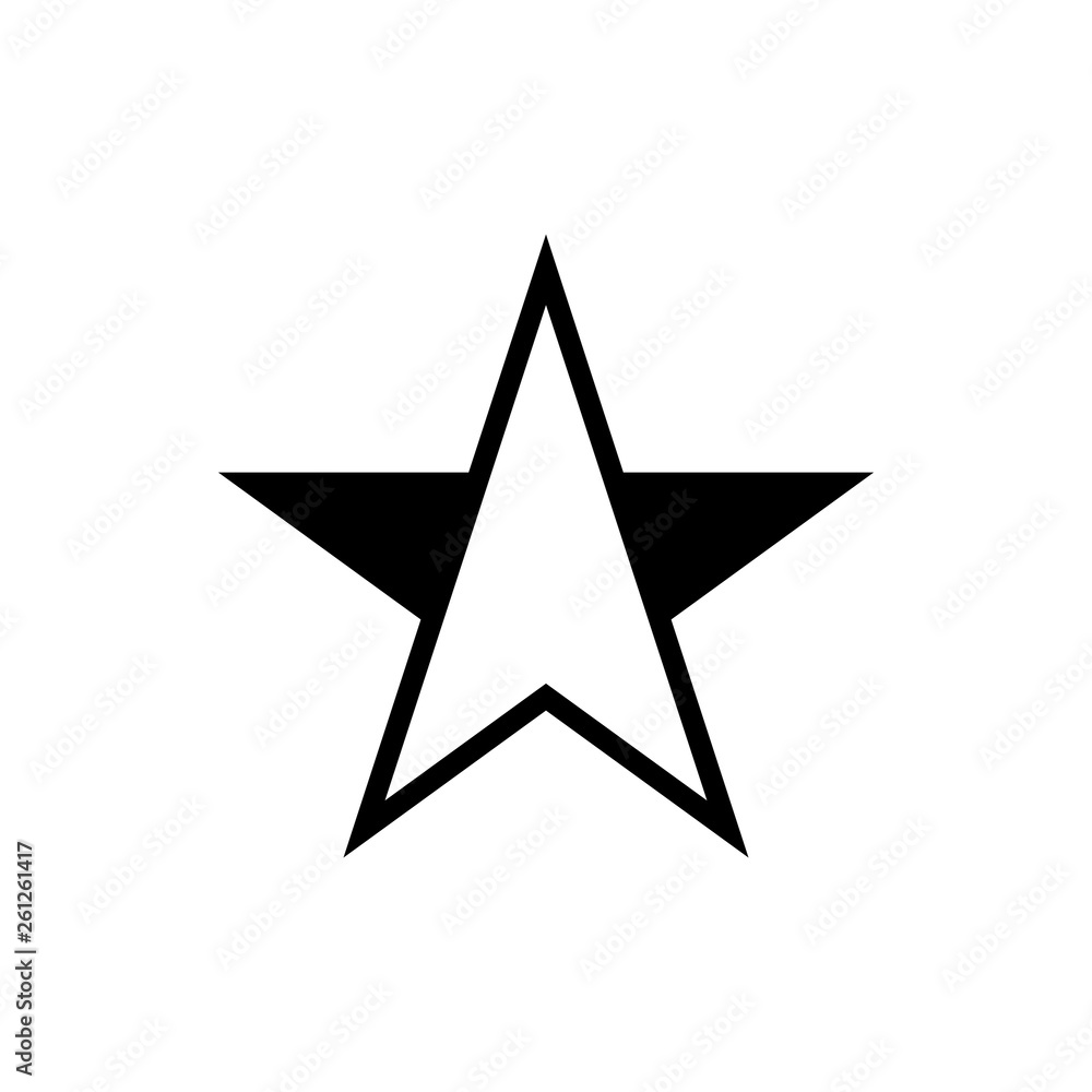 Vector image of a flat star icon. Isolated star on a white background Vector image of a flat star icon. Isolated star on a white background
