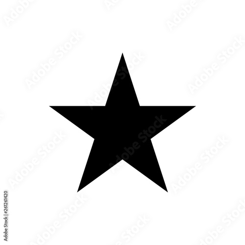 Vector image of a flat star icon. Isolated star on a white background
