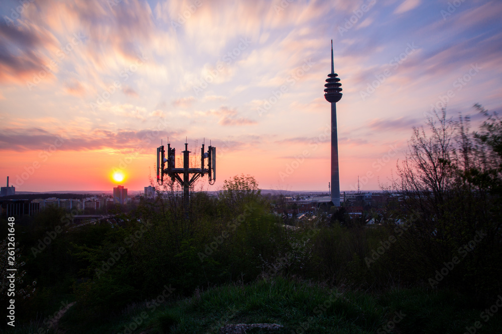 Obraz premium Nürnberg im Abendrot