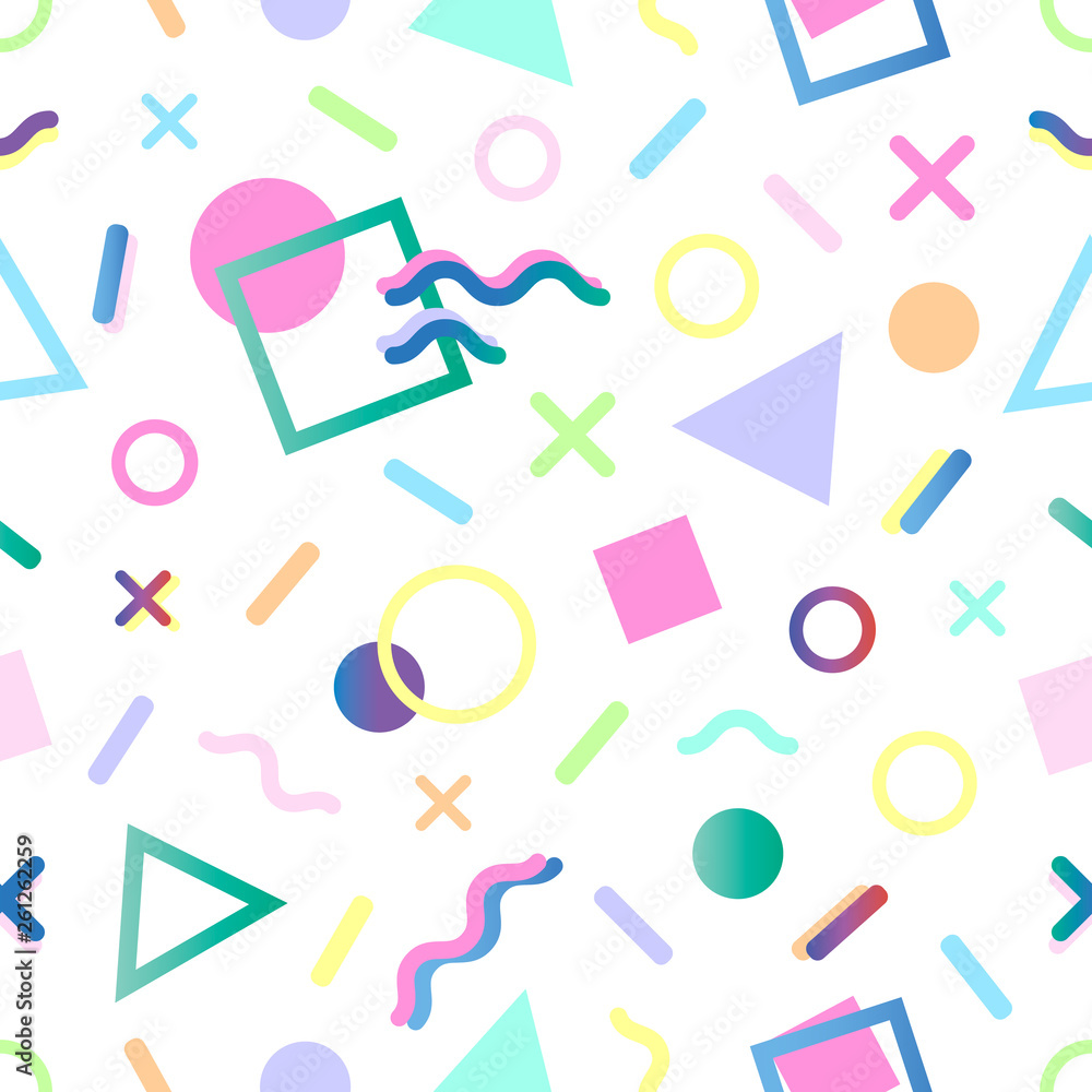 Seamless pattern.Pattern with geometric elements in memphis style.Abstract design card perfect for prints, flyers,banners,invitations,special offer and more.Trendy vector background in memphis style. Seamless pattern.Pattern with geometric elements in memphis style.Abstract design card perfect for prints, flyers,banners,invitations,special offer and more.Trendy vector background in memphis style.