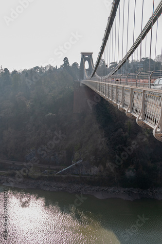 Bristol suspension bridge over the river Avon visible beams