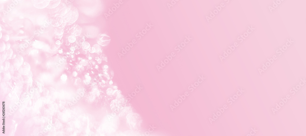 Luxury abstract pink background. For weddings or celebrations. Banner with copy space