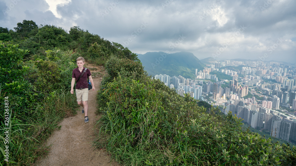 Naklejka premium Lion Rock Hike