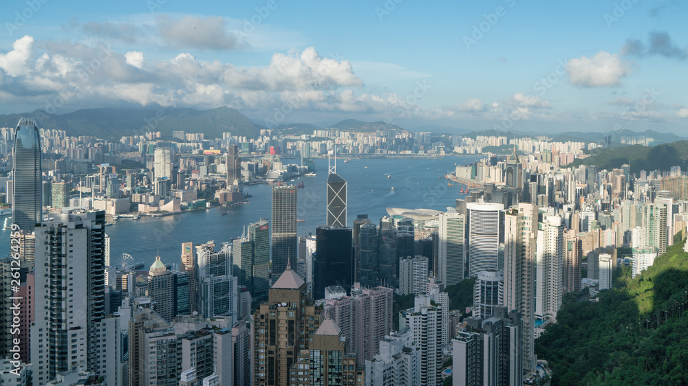 Hong Kong and Kowloon from Victoria Peak
