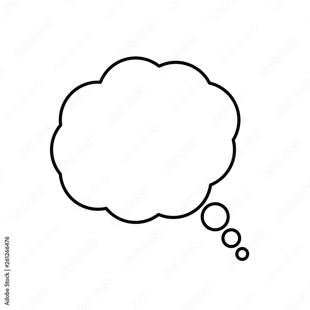 Thoughts bubble. Speech window. Dialogue frame for comics
