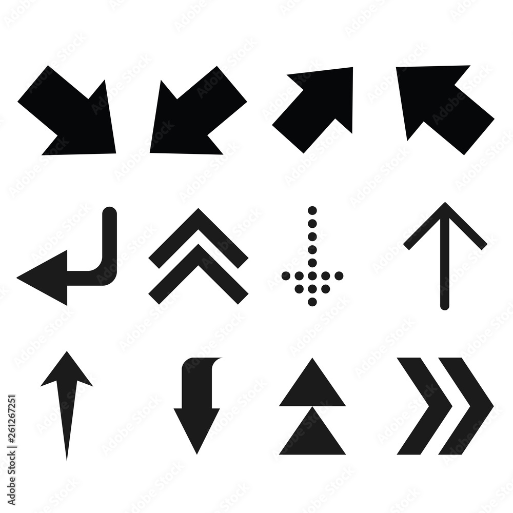 black vector download arrows.Arrow icon.Arrows vector collection - Vector black vector download arrows.Arrow icon.Arrows vector collection - Vector