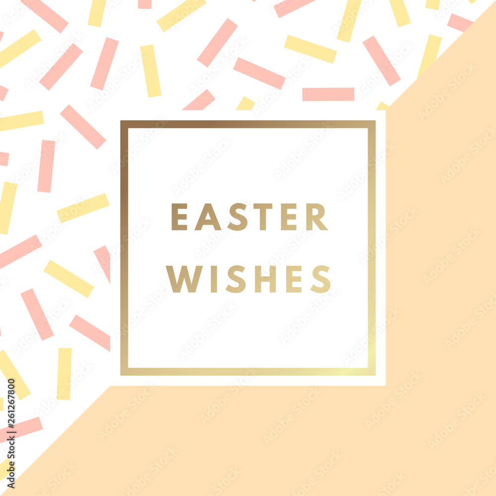 Easter Wishes greeting card with minimal design background Easter Wishes greeting card with minimal design background