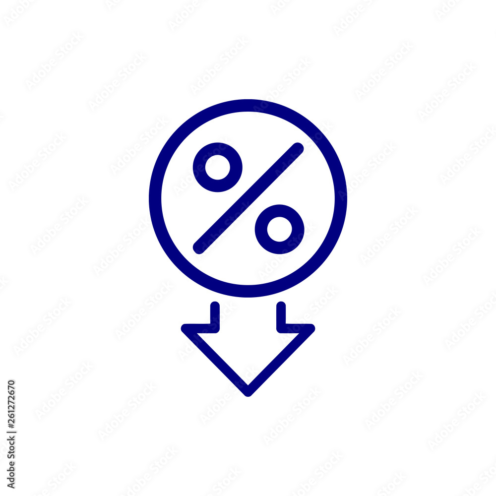 Discount, price, sales discount, shopping,offer,  business product discount navy blue color icon