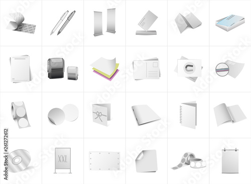 Printing house icons. Polygraphy.