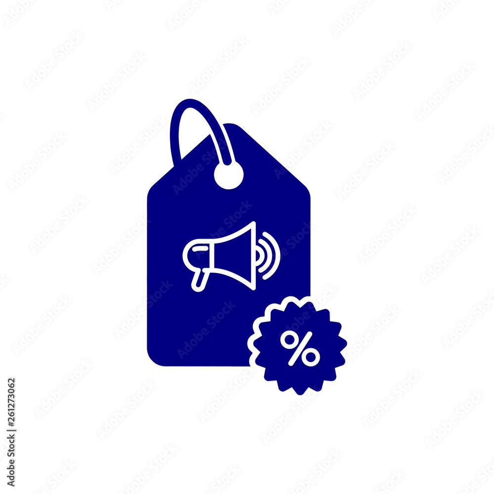 Fototapeta premium Discount, price, sales discount, shopping,offer, business product discount navy blue color icon
