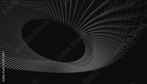 3D wireframe of stadium or sport arena. vector