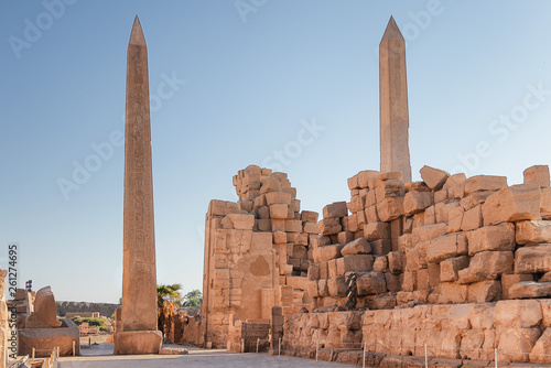 The Karnak Temple Complex in Luxor, commonly known as Karnak, comprises a vast mix of decayed temples, chapels, pylons, and other buildings in Luxor, Egypt