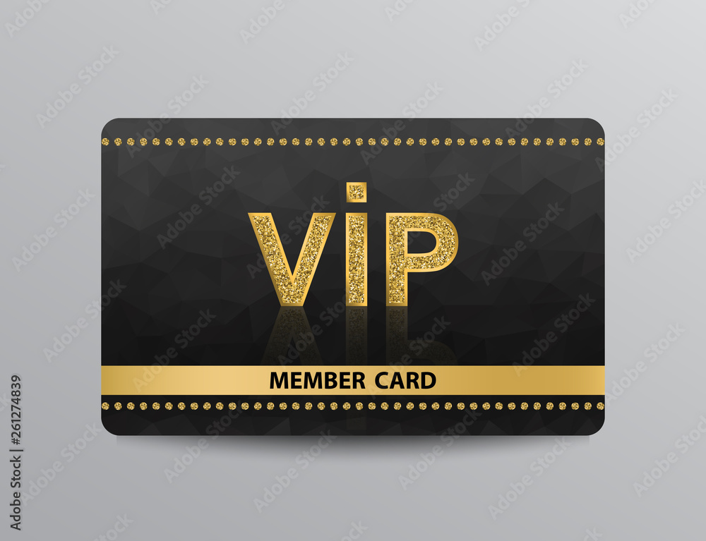 Golden VIP card with rivets Stock Vector | Adobe Stock