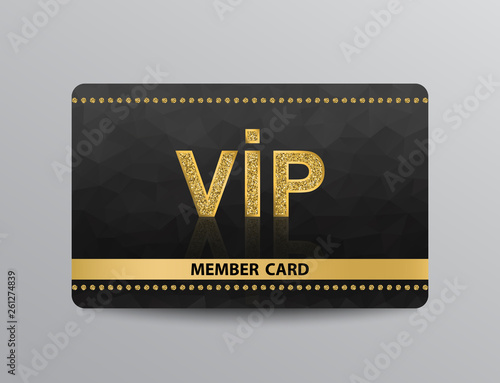 Golden VIP card with rivets