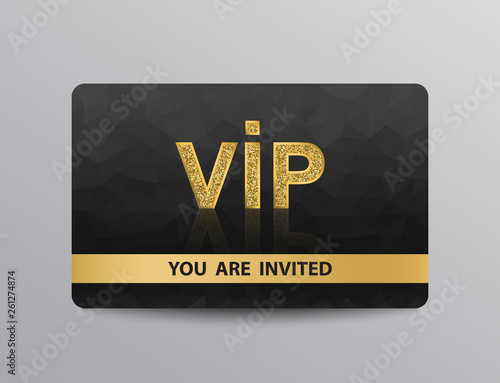Golden VIP card