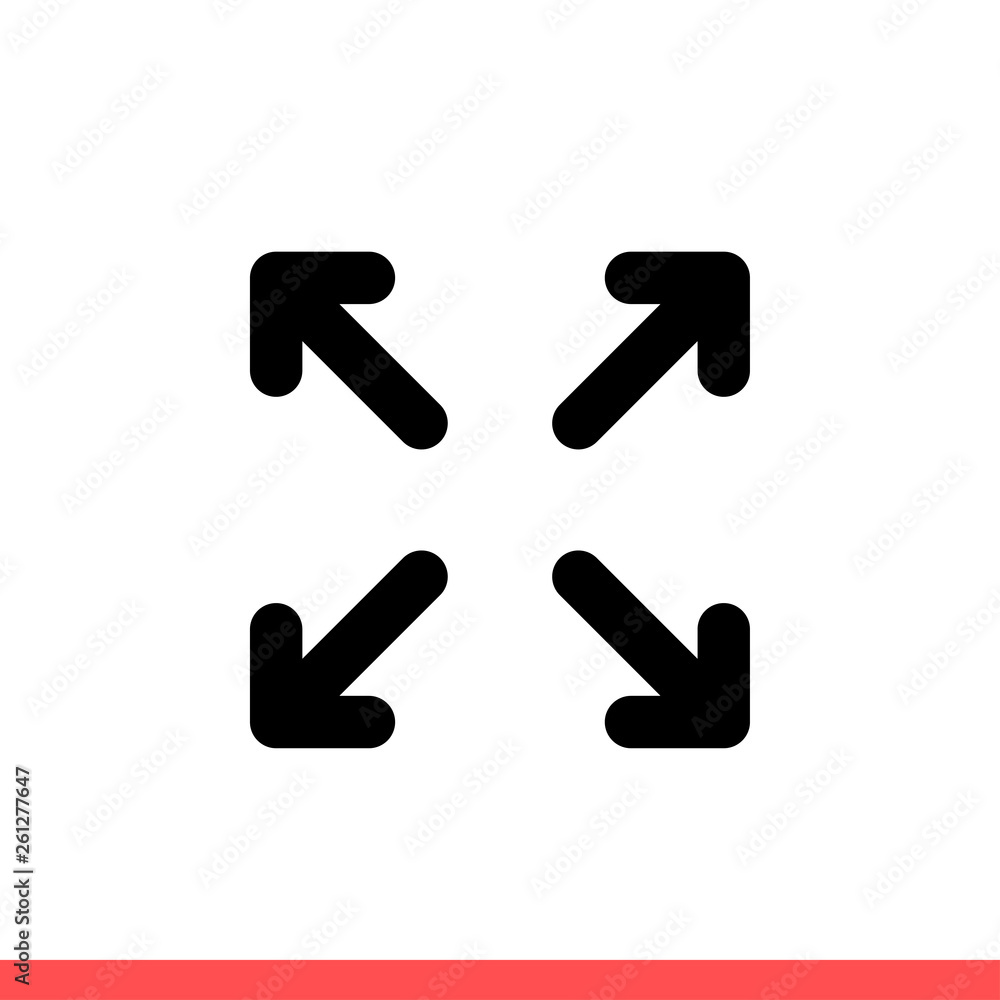 Full screen icon vector isolated on white background Full screen icon vector isolated on white background