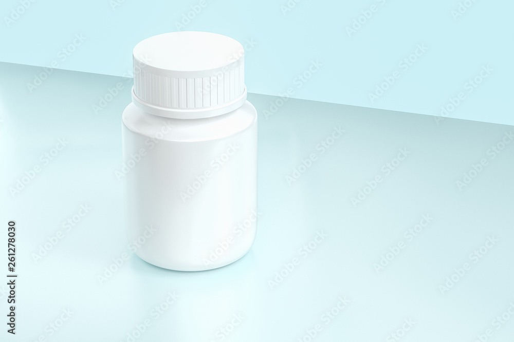 3d rendering, white medicine bottle, pill bottle 3d rendering, white medicine bottle, pill bottle