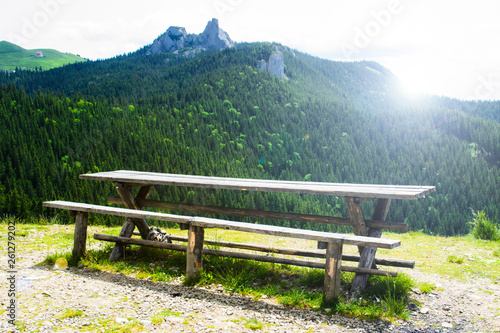 mountain landscape in the romanian carpathians