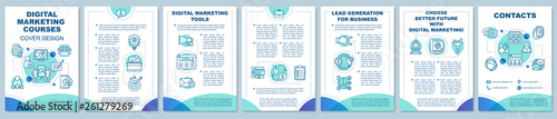 Digital marketing courses brochure template layout